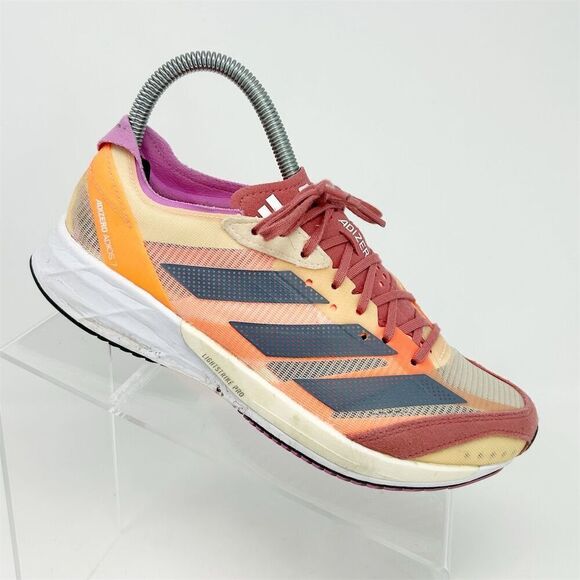 Adidas Adizero Adios 7 Bright Highlighter Orange Women's Running Shoes Size 6 - Picture 1 of 16